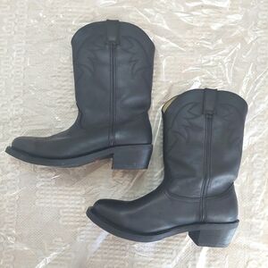 Durango TR760 Black Pull On Embroidered Oiled Leather Western Boots! Mens Sz 11!